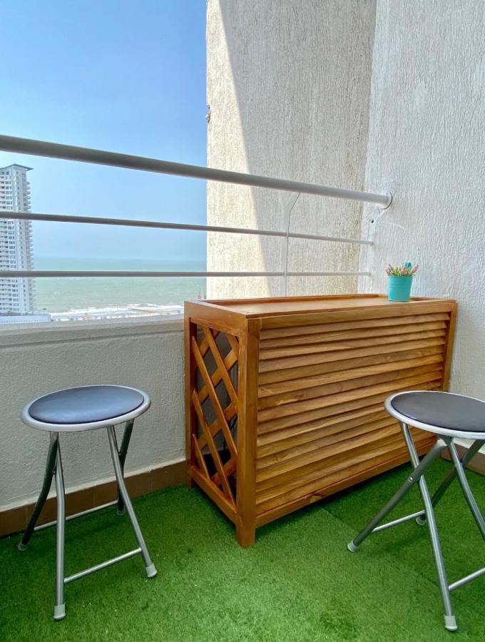 Lindo Apto Vista Al Mar,central Y Piscina Rooftop Apartamento