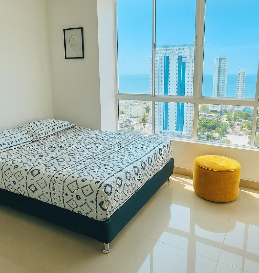 Lindo Apto Vista Al Mar,central Y Piscina Rooftop Apartment *