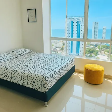 Lindo Apto Vista Al Mar,central Y Piscina Rooftop Apartamento *